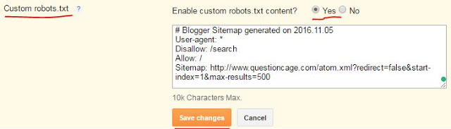 Custom Robot.txt 