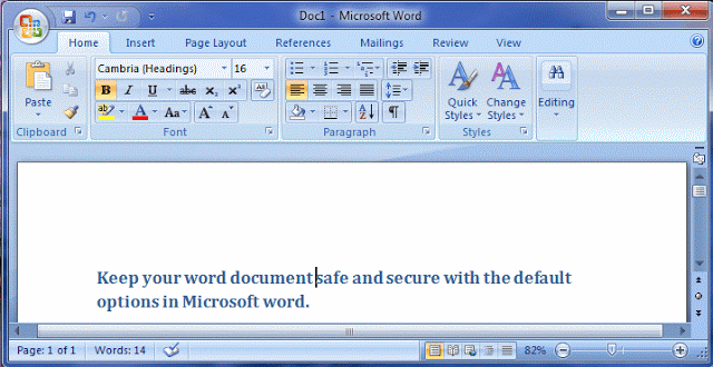 microsoft word document