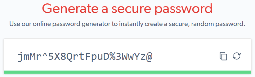 generate secure password