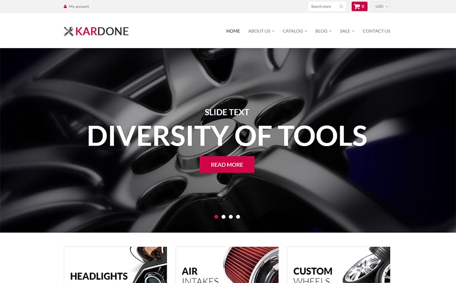 kardone autoparts shopify theme