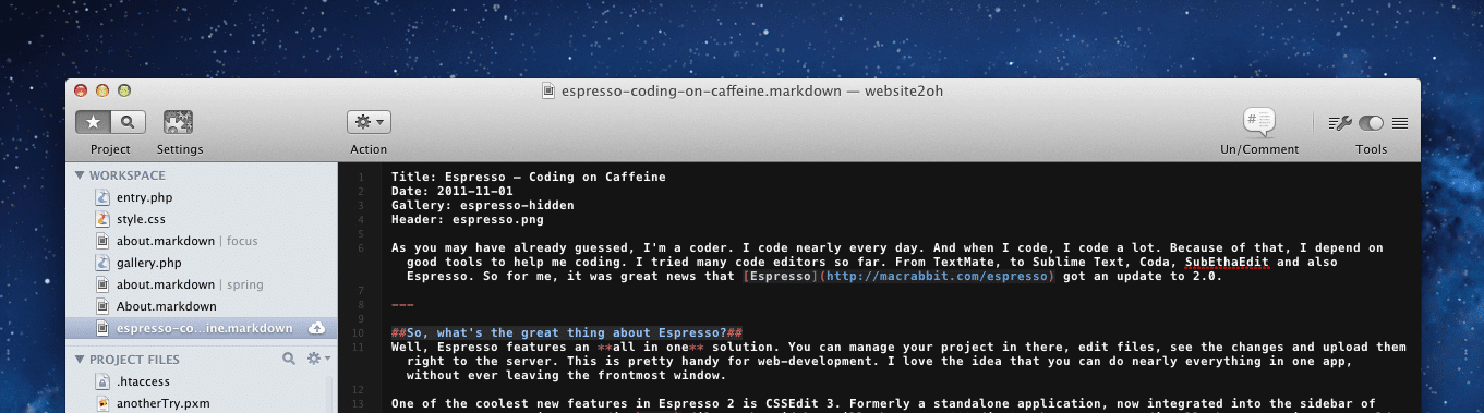 Espresso Text Editor