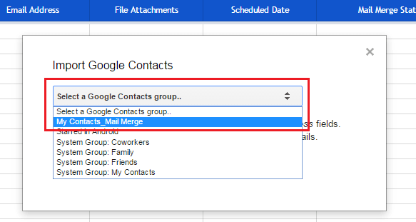 import google contacts