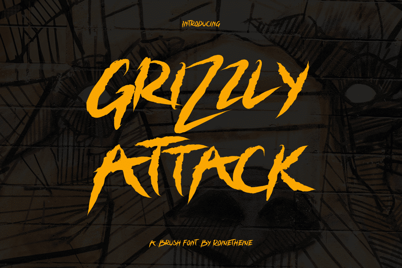 grizzly attack Font