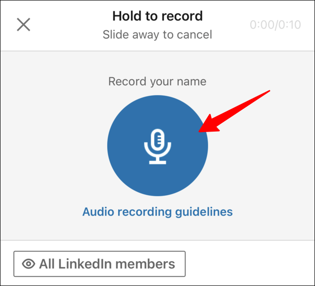 record pronounciation linkedin